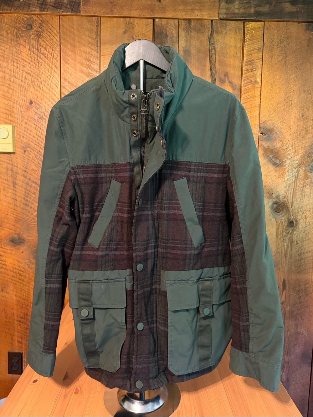Tommy Hilfiger x Moon Wool Solar Powered Field Jacket Green Plaid Men’s Medium M